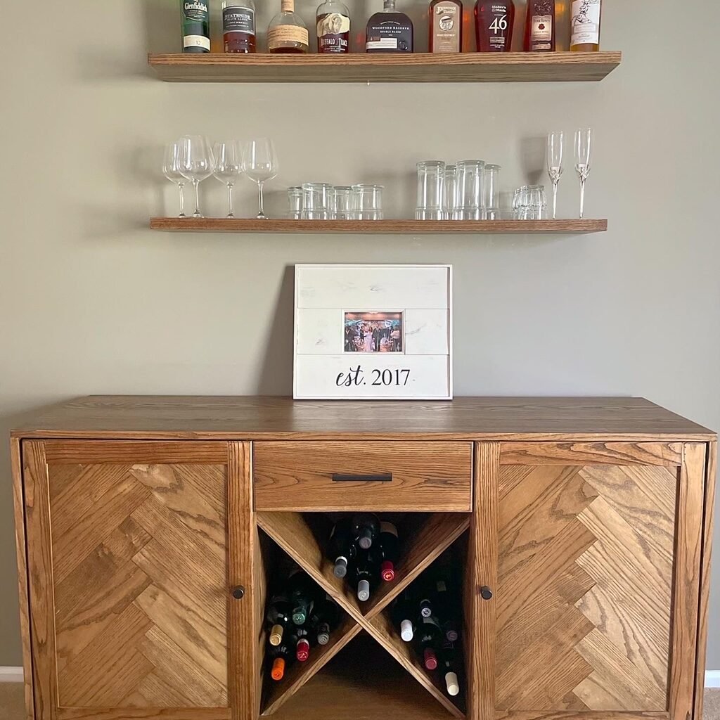 Beautiful custom furniture custom herringbone buffet furniture