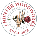 custom wood tables logo for j hunter woodworks in NJ logo for j hunter woodworks